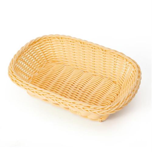 127031394 CESTO P/PÃO RECT. BEGE 24X16X6CM