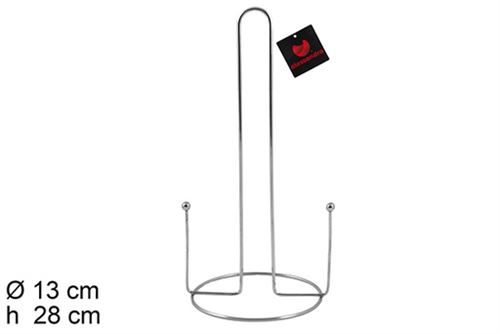 104093 - PORTA ROLO PAPAEL COZINHA INOXIDAVEL 28cm 13x13x28cm