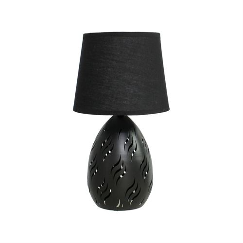 108254 CANDEEIRO CERAMICA STREAM PRETO 18X31CM