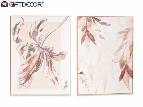 77702 QUADRO FLOR MOLDURA FAIA 62X3X82