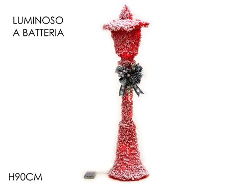 455544 CANDEEIRO NATAL VERMELHO 20LED 90CM