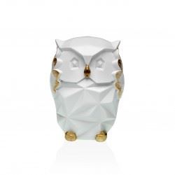 20820056 CORUJA DECORATIVA BRANCA 12CM