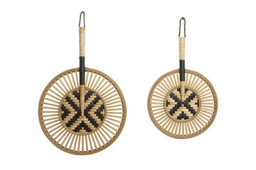 DP-203092 DECORAÇAO DE PAREDE SET 2 BAMBU 39X2X57 LEQUE