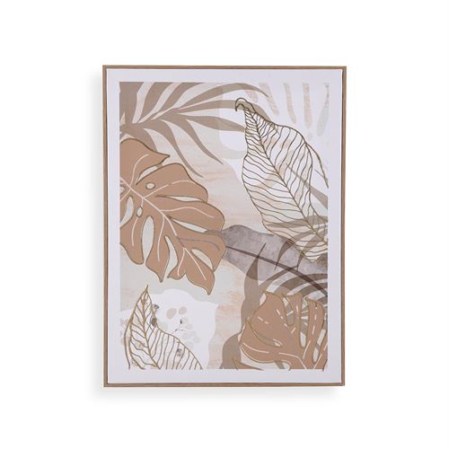 18831172 QUADRO FOLHAS TROPICAIS 45X60CM