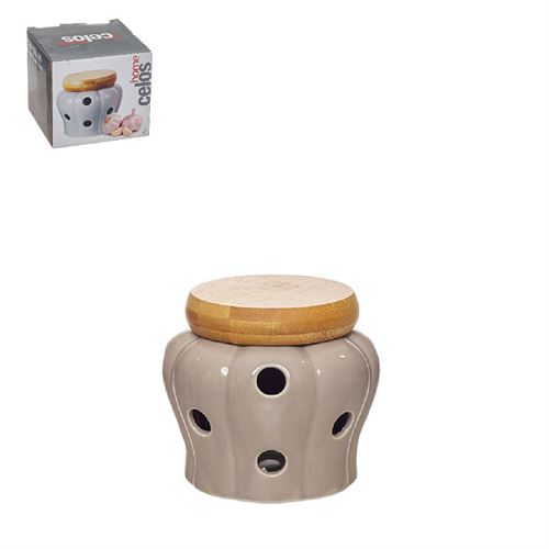 24336 CAIXA P/ ALHOS PORCELANA E BAMBU C 11,50 L 11,50 A 10,00