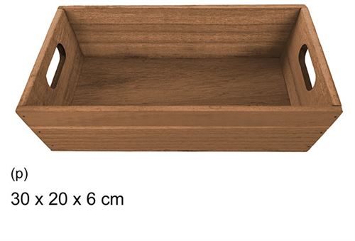 111703 CAIXA MADEIRA 30X20X6CM