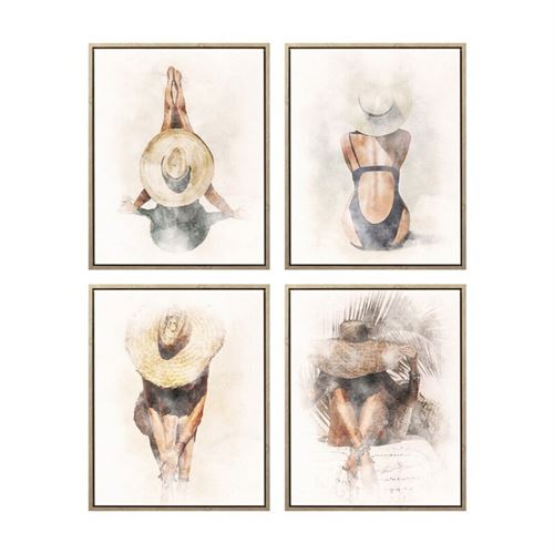 209197 QUADRO MDF WOMAN 45X50X2,5CM 4 ST.
