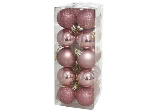 60504 SET 20 BOLAS 4CM ROSA