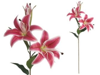 HASTE LILIUM ROSA 79CM COM TOQUE REAL