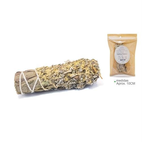 5602012774525 TOCHA SALVIA BRANCA  APROX 10CM