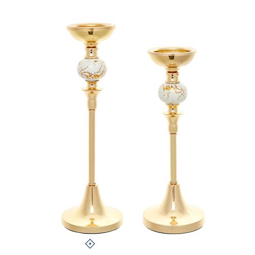 78918 CASTIÇAL DECORATIVO EM METAL E VIDRO C 12,00 L 12,00 A 39,00
