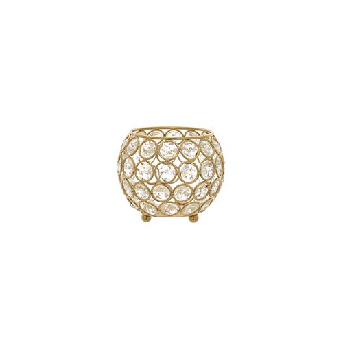 78950 CASTIÇAL DECORATIVO EM METAL E VIDRO C 10,00 L 10,00 A 9,00