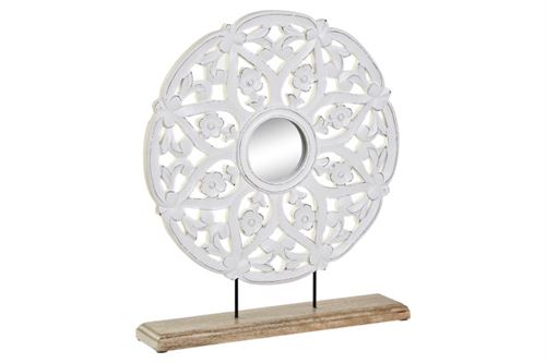DH-196787 DECORAÇÃO MANGA ESPELHO 40X9X47 9,5 DECAPÉ BRANCO