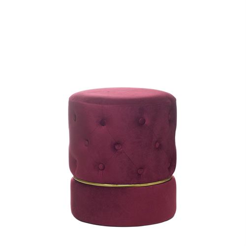 96449 PUFF MADEIRA E VELUDO BORDEAUX C 40,00 L 40,00 A 46,00