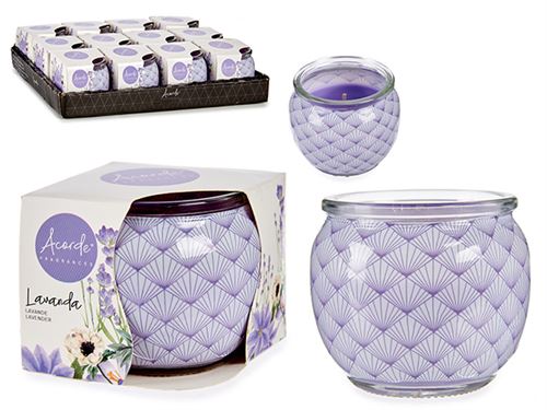 13570 VELA COPO VIDRO LAVANDA