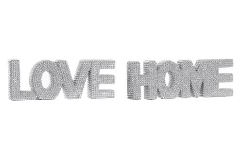 FD-194716 DECORAÇAO RESINA 25,5X3X8,5CM LOVE/HOME 2MOD