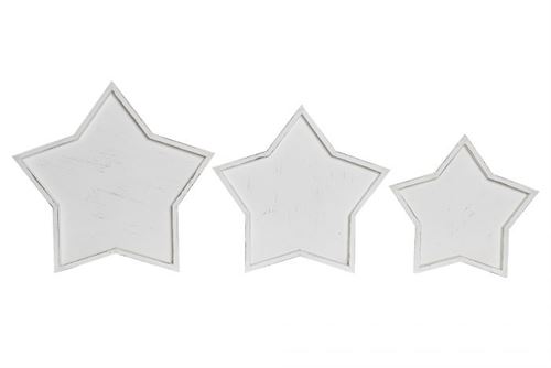 BD-190124 CENTRO DE MESA SET 3 MADEIRA 57X54X3 DECAPÉ BRANCO
