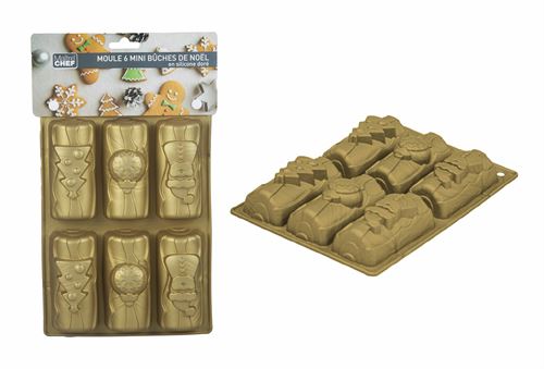 MOULN001 FORMA SILICONE 6 MINI TRONCO OURO