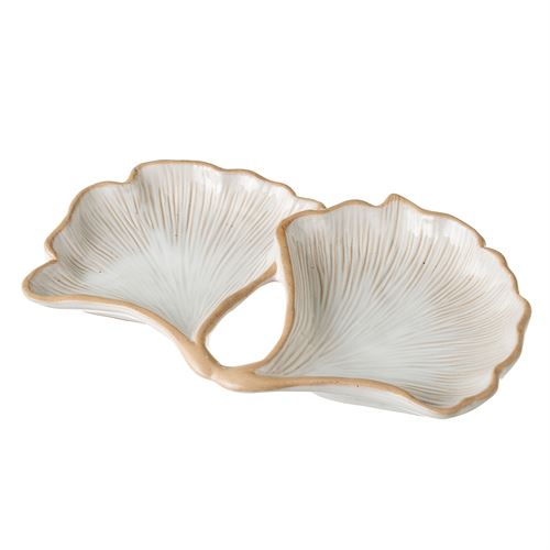 802696 BANDEJA DECORATIVA GINKGO 27,5X18X3