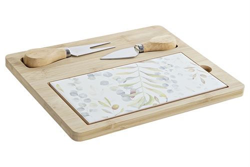 PC-188216 TABUA APERITIVO SET 4 BAMBU 24,5X20X1,2 CUCHILLO