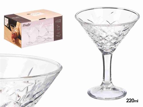 12366 COPO VIDRO HERITAGE PK6 220ML