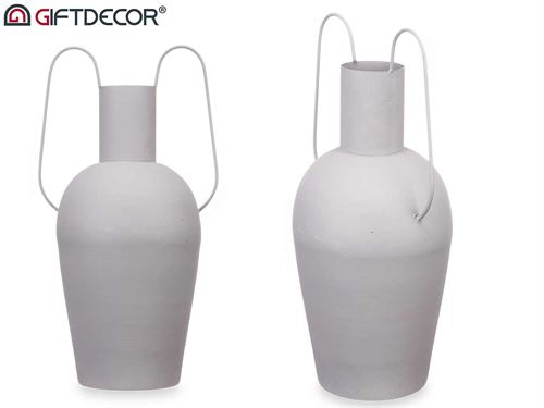 90931 JARRA AÇO DECORATIVA CINZA CLARO