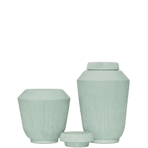 Z69E- CONJUNTO DE 2 POTES VERDE-ÁGUA 15/20CM