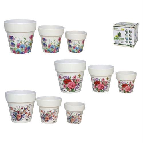 214481 VASO DE FLORES DOLOMITA S/3 16X13,8X11CM 3 SORTIDOS
