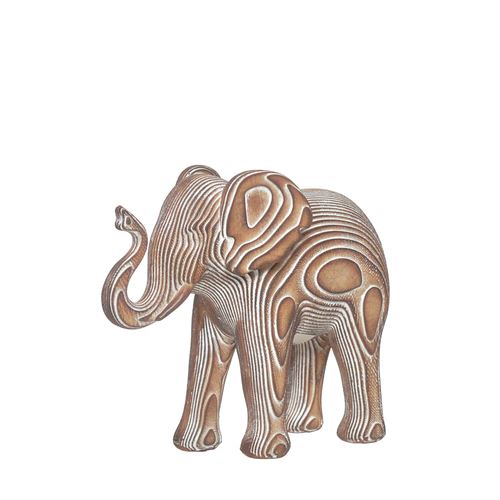 86536 POLIRESINA - ELEFANTE WOOD C 22,50 L 9,50 A 18,50
