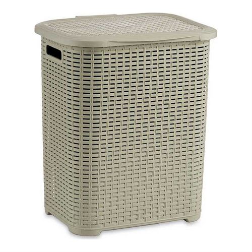 82100 CESTO MULTIUSOS PLÁSTICO RECTANGULAS BEJE 42L