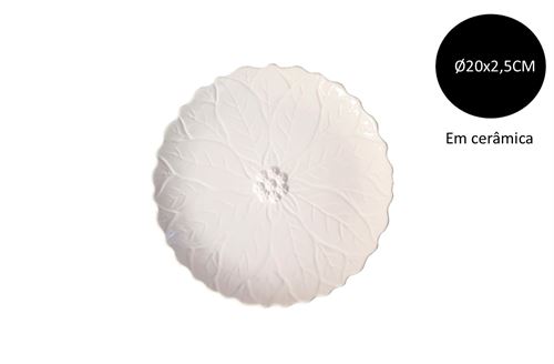 25117 PRATOS DECORATIVOS BRANCO TAM. M 20X20X4 CM