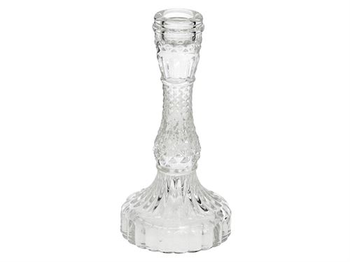 3599 PORTAVELAS VIDRO NAPOLES 8,5X17,4CM