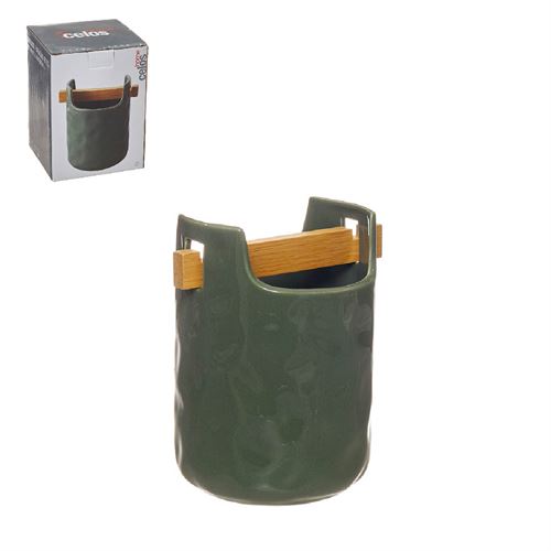 24352 SUPORTE P/ TALHERES PORCELANA E BAMBU C 11,00 L 11,00 A 15,00