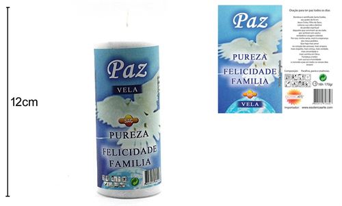 VELA PAZ 12x4,5cm