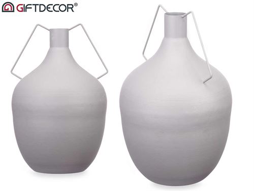 90922 JARRA AÇO CINZENTO CLARO 40CM