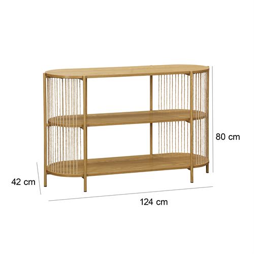 804124 MOVEL CONSOLA MDF/METAL 124X42X80CM
