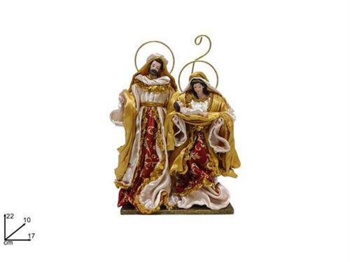 PRESEPIO PANO 22CM VERMELHO/DOURADO