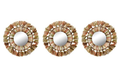 DP-218723 DECORAÇAO DE PAREDE SET 3 LÃ VIDRO 20X1X20 LARANJA