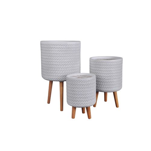 VASOS LT14718-3S BRANCO SET3 36,50X36,50X35CM