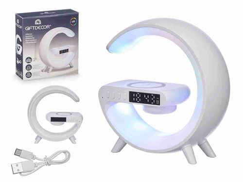 10100 RELOGIO SPEAKER CARREGADOR SEM FIO LUZ LED