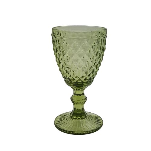 21859 COPOS DIAMOND VIDRO VERDE 230ML