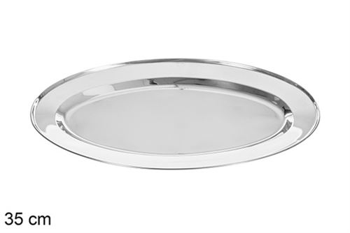 114668 - BANDEJA OVAL AÇO INOXIDAVEL 35cm 22x35x2cm