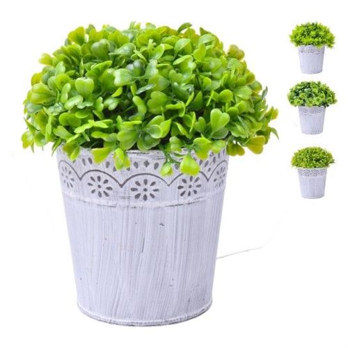 381125 VASO METAL C/ PLANTA 16X10,5 2438-112