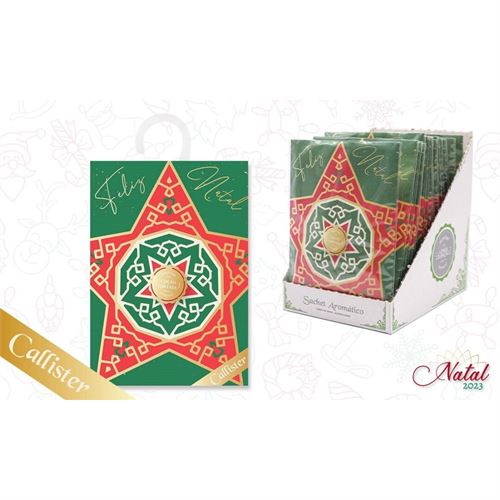 733546 SAQUETAS PERFUMADAS DE NATAL COM CABIDE 15 GR
