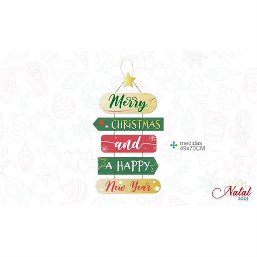 746232 PLACA PAREDE MDF NATAL 49X70