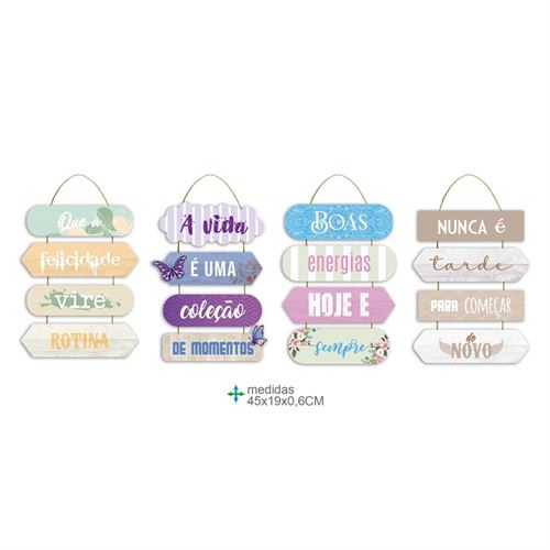BD-77927 PLACA PAREDE MDF 45x19x0,6cm