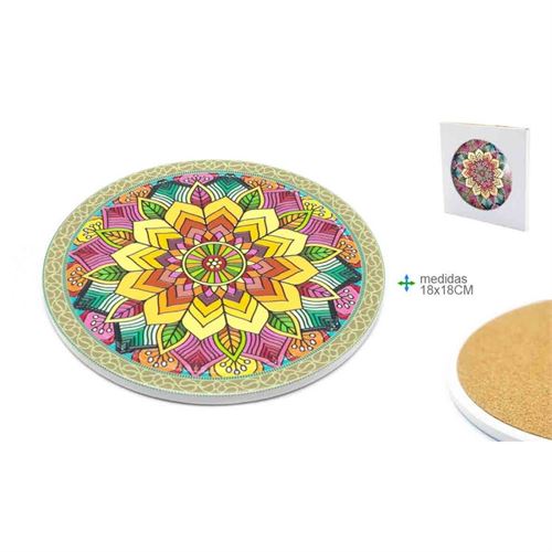 BC-78404 BASE CERAMICA MANDALA 18X18 CM