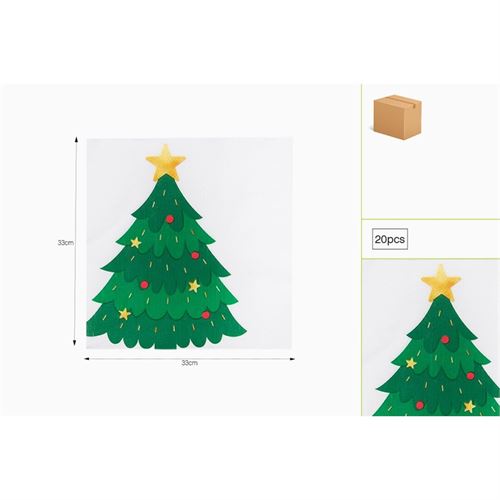 948645 CJ. GUARDANAPOS X446289B ARVORE NATAL (S/20 PCS)