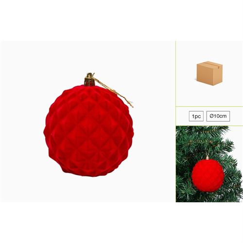 952659 BOLA SXP241380 NATAL 10 CM VERMELHA