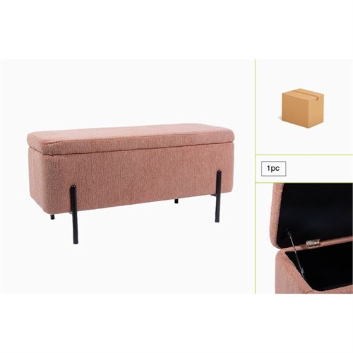 P070296266 BANQUETA 7MYX10040-182-ROSA ANTIGO 100X40X45CM